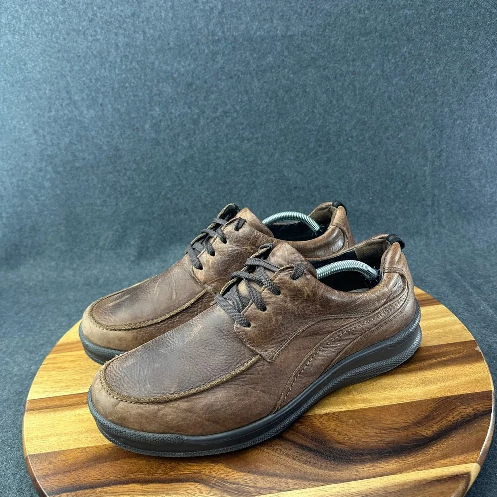 SAS Move On Brwon Leather Walking Shoes Mens‎ Sz 11.5W Lace Up Comfort